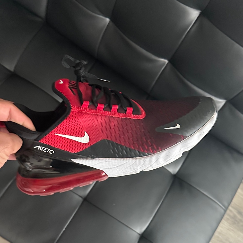 Nike Air Max Red and Black Athletic Shoes